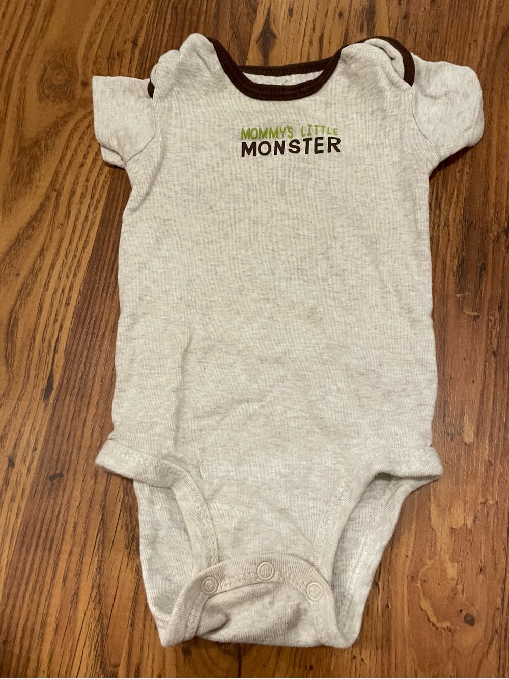 Carter's One-Piece with Brown Trim Mommy's Little Monster Bodysuit